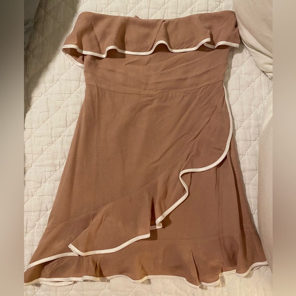 Strapless ruffle dress from Showpo